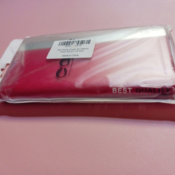 Phone case for Xiaomi Poco 4X GT, Flip phone cover, Red - Picture 2 of 7